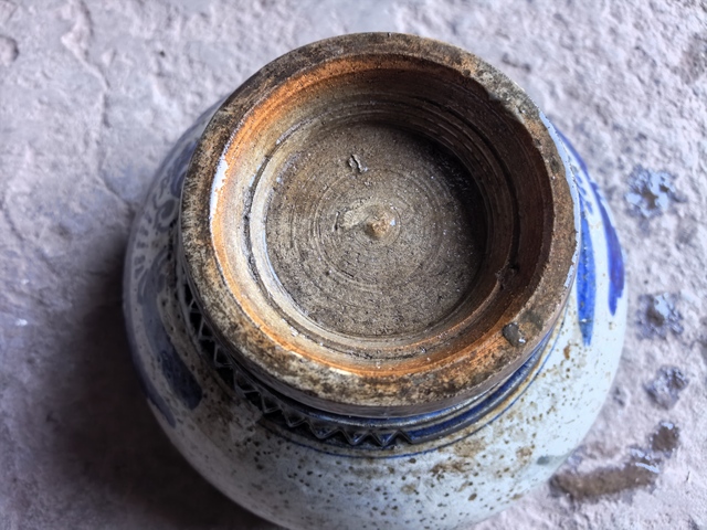 古玩陶瓷晚清青花高足香爐真品鑒賞圖