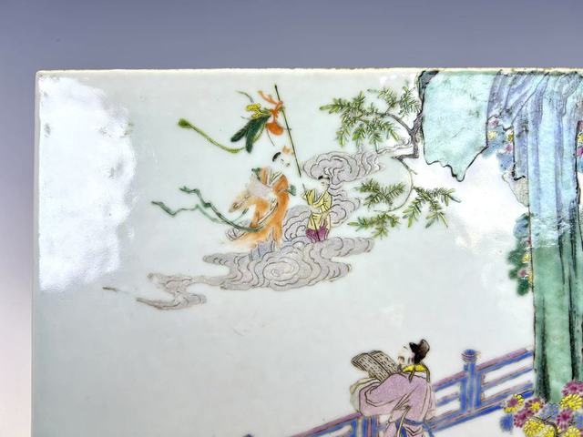 古玩陶瓷清晚期·粉彩人物故事瓷板畫拍賣,當前價格1776元