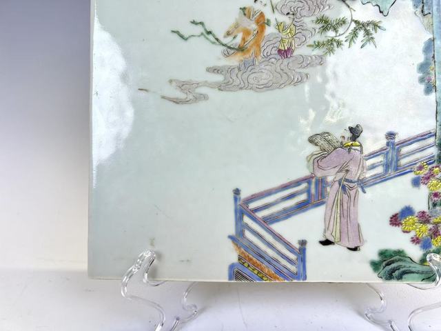 古玩陶瓷清晚期·粉彩人物故事瓷板畫拍賣,當前價格1776元