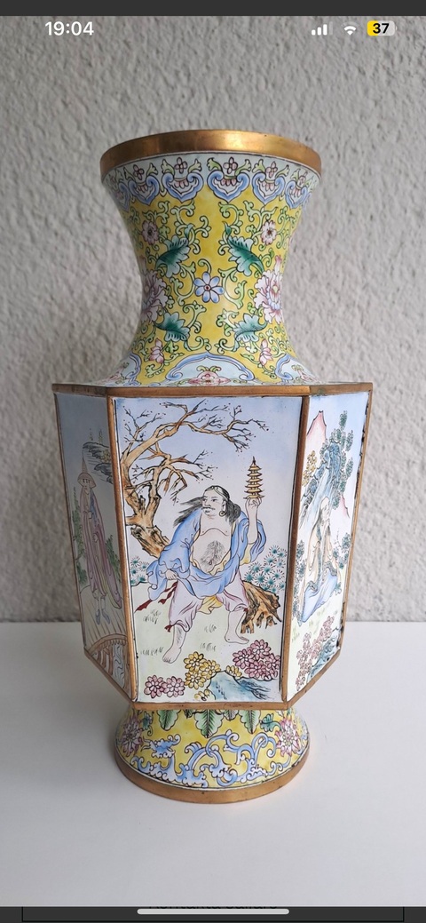 古玩銅器琺瑯彩瓶真品鑒賞圖