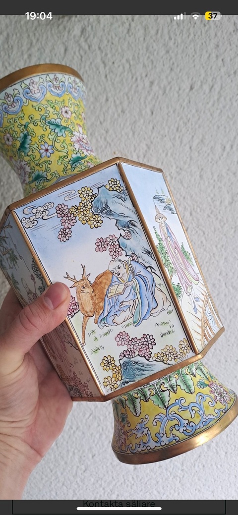 古玩銅器琺瑯彩瓶真品鑒賞圖
