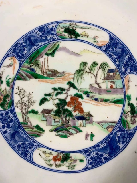 古玩陶瓷五彩人物紋大碗真品鑒賞圖