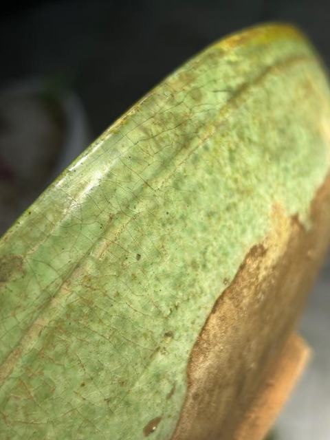 古玩陶瓷遼三彩花卉紋盤拍賣，當前價格20000元