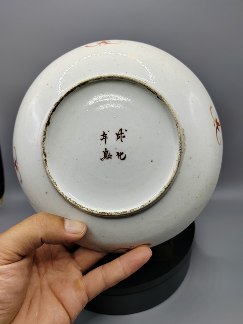 古玩陶瓷清道光?粉彩十二花神盤拍賣，當前價格800元