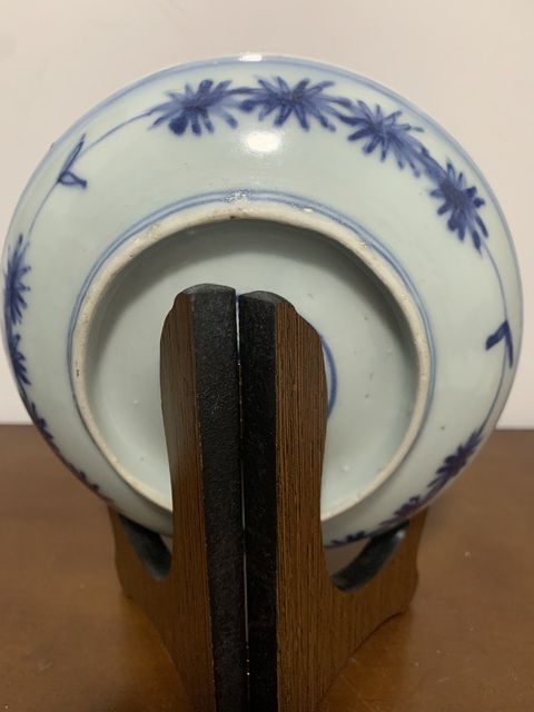 古玩陶瓷明代嘉萬時期 青花松竹梅盤拍賣,當前價格6666元