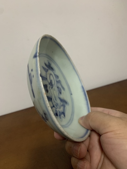 古玩陶瓷明 青花人物壽中壽臥足洗拍賣,當前價格5800元