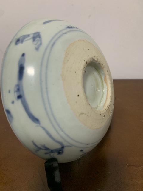 古玩陶瓷明 青花人物壽中壽臥足洗拍賣,當前價格5800元