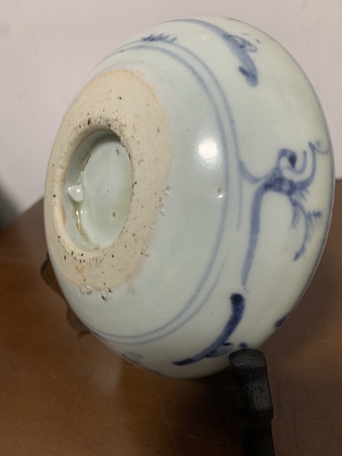 古玩陶瓷明 青花人物壽中壽臥足洗拍賣,當前價格5800元