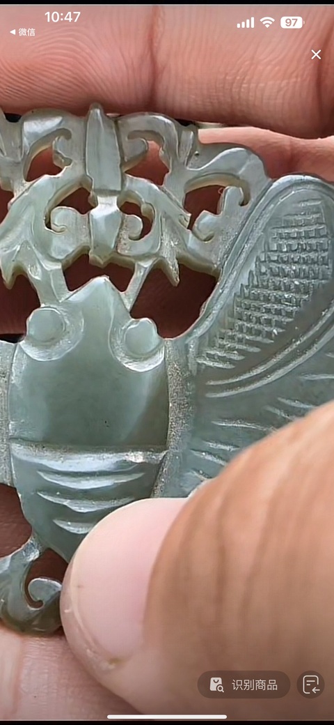 古玩玉器蝴蝶佩真品鑒賞圖