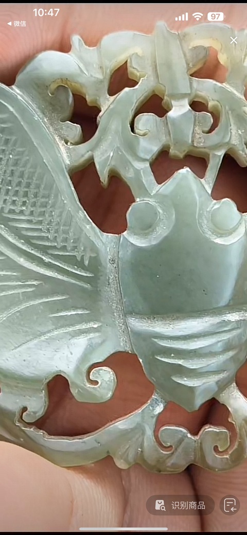 古玩玉器蝴蝶佩真品鑒賞圖