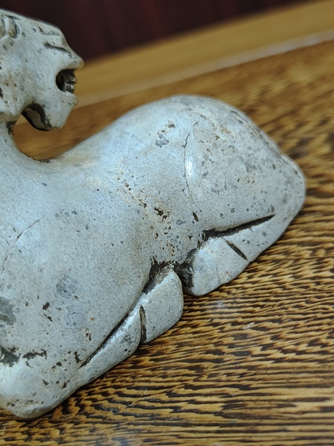 古玩玉器做舊仿古“玉臥馬”真品鑒賞圖