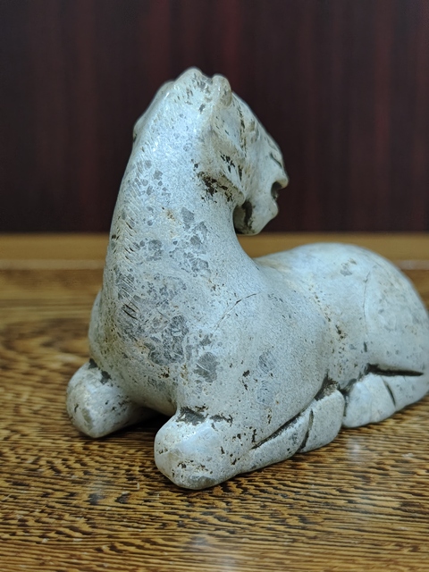 古玩玉器做舊仿古“玉臥馬”真品鑒賞圖