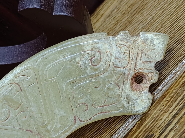 古玩玉器和田玉雕“虺龍紋璜”真品鑒賞圖