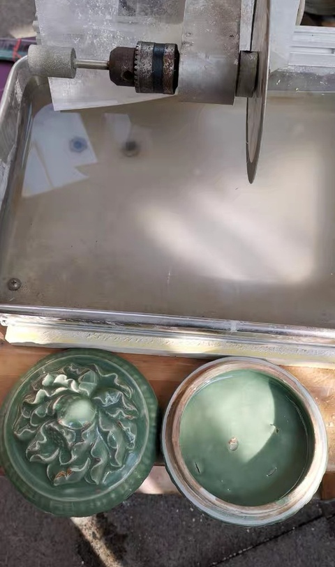 古玩陶瓷青釉蓋盒真品鑒賞圖