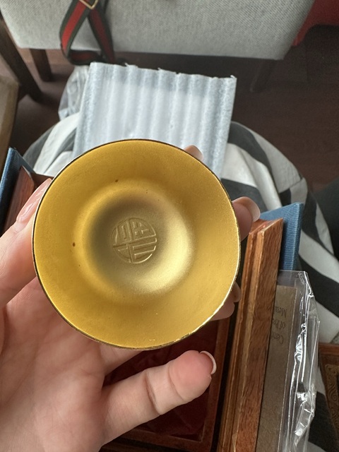 古玩雜項現(xiàn)代仿故宮金碗真品鑒賞圖