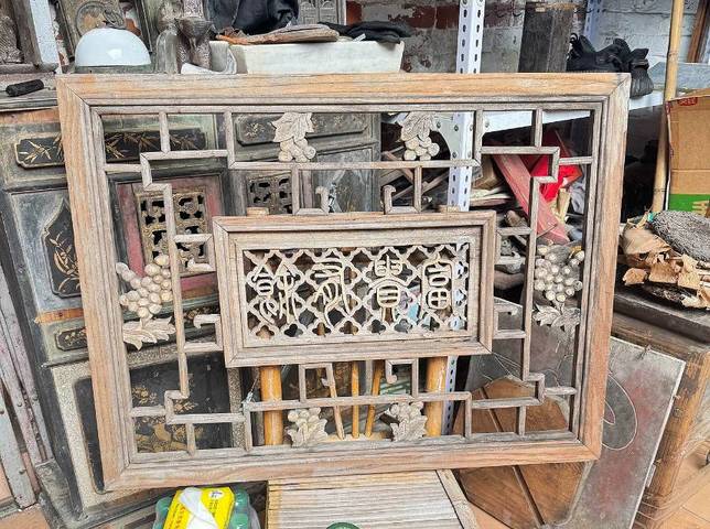 古玩雜項木窗真品鑒賞圖