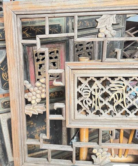 古玩雜項木窗真品鑒賞圖