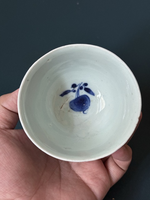 古玩陶瓷清·雍正歲寒三友松竹梅青花杯拍賣，當前價格899元