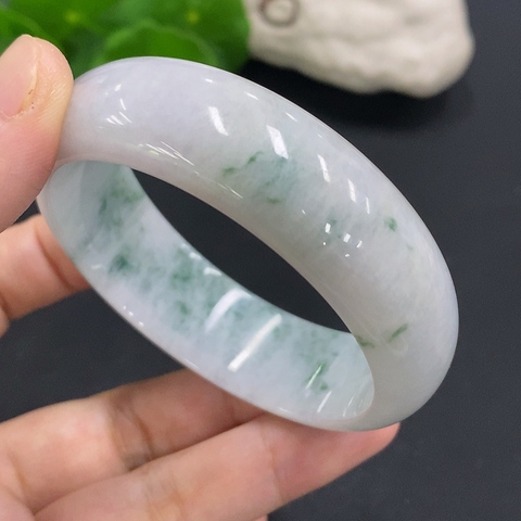 古玩玉器天然翡翠手鐲真品鑒賞圖