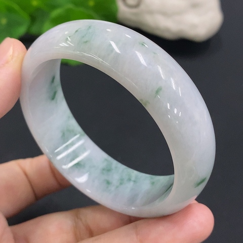 古玩玉器天然翡翠手鐲真品鑒賞圖