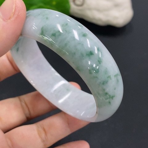 古玩玉器天然翡翠手鐲真品鑒賞圖
