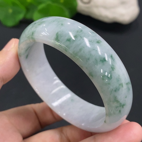 古玩玉器天然翡翠手鐲真品鑒賞圖