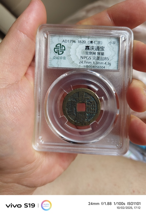 古玩錢幣嘉慶通寶 真品鑒賞圖