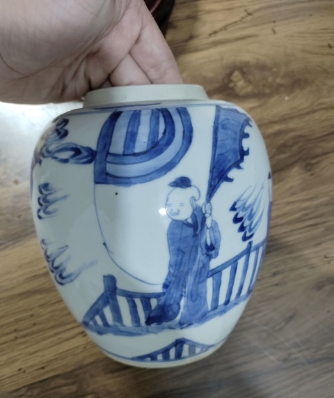 古玩陶瓷青花狀元出行圖罐真品鑒賞圖