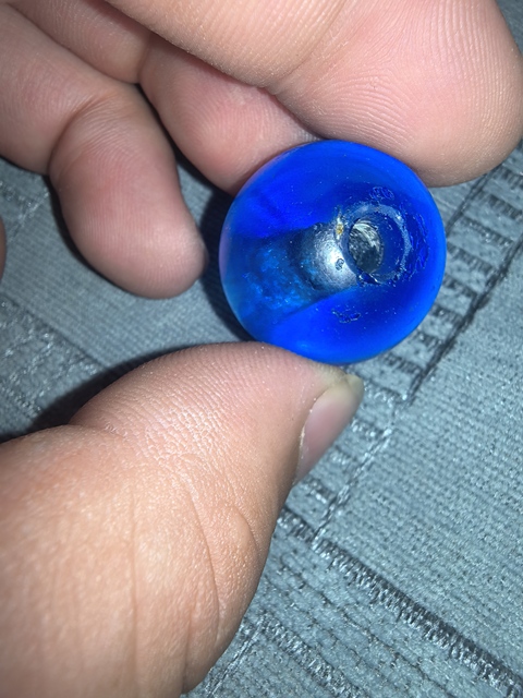 古玩玉器寶石藍琉璃帽頂真品鑒賞圖