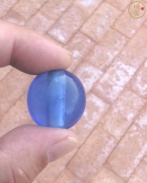 古玩玉器寶石藍琉璃帽頂真品鑒賞圖
