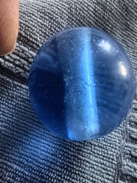 古玩玉器寶石藍琉璃帽頂真品鑒賞圖