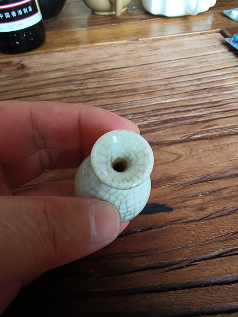 古玩陶瓷哥釉玉壺春瓶真品鑒賞圖