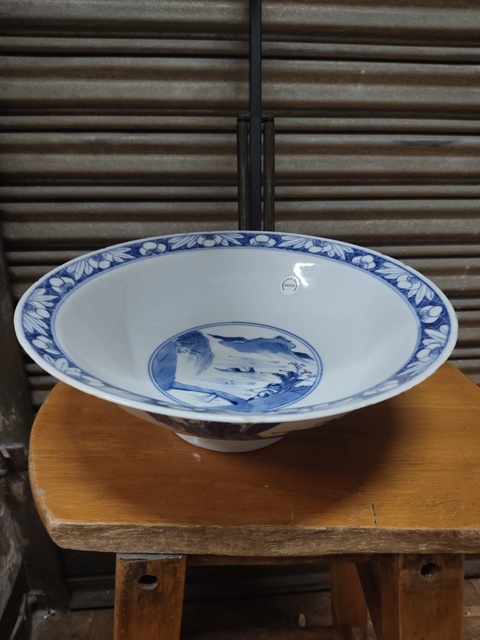 古玩陶瓷光緒青花福祿壽三星碗真品鑒賞圖