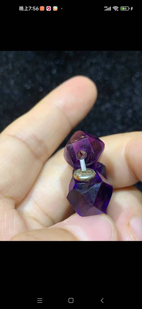 古玩玉器水晶多愣珠真品鑒賞圖