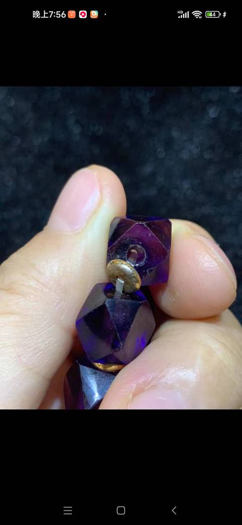 古玩玉器水晶多愣珠真品鑒賞圖