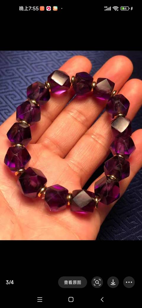 古玩玉器水晶多愣珠真品鑒賞圖