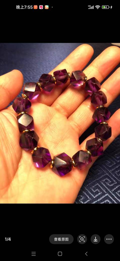 古玩玉器水晶多愣珠真品鑒賞圖