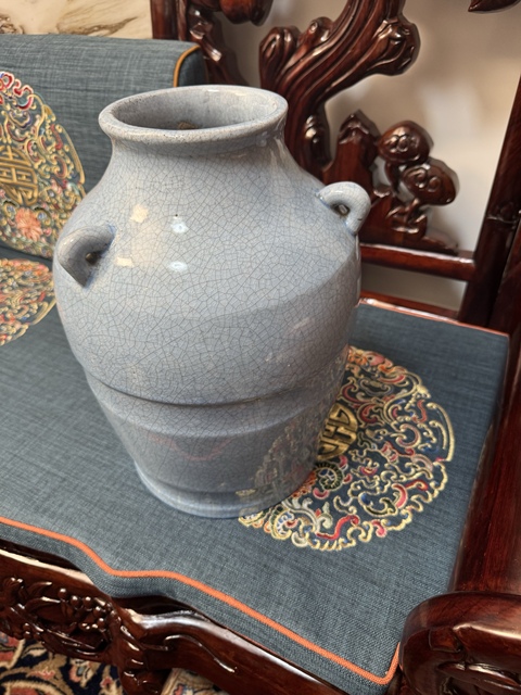 古玩陶瓷民國哥釉三系罐真品鑒賞圖