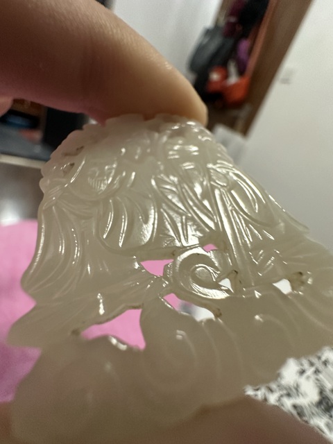 古玩玉器福祿壽花片真品鑒賞圖