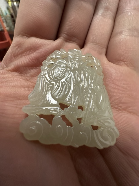 古玩玉器福祿壽花片真品鑒賞圖