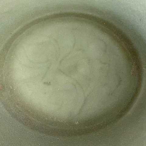 古玩陶瓷龍泉窯青釉盤真品鑒賞圖