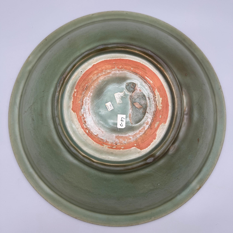 古玩陶瓷龍泉窯青釉盤真品鑒賞圖