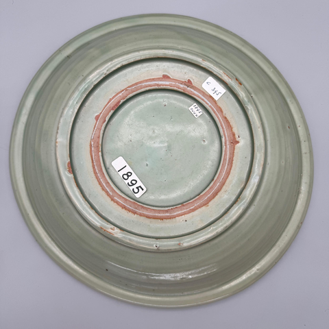 古玩陶瓷龍泉青瓷雙魚盤真品鑒賞圖