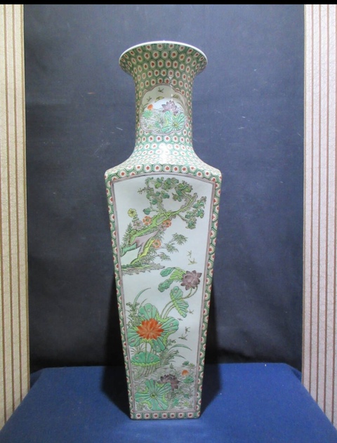 古玩陶瓷天圓地方棒槌瓶真品鑒賞圖