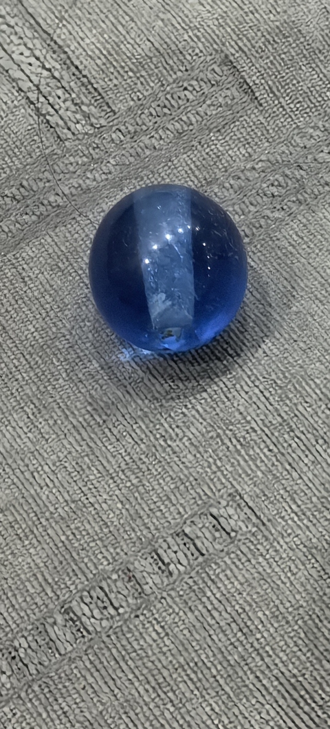 古玩玉器寶石藍琉璃帽頂真品鑒賞圖