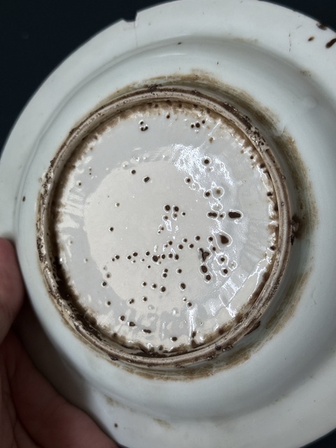 古玩陶瓷山水紋青花盤真品鑒賞圖