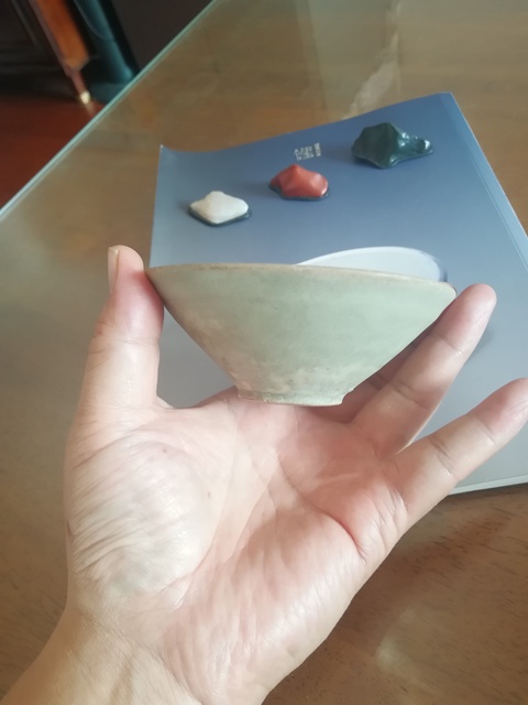 古玩陶瓷北宋天青釉耀州窯茶盞拍賣，當(dāng)前價(jià)格8800元