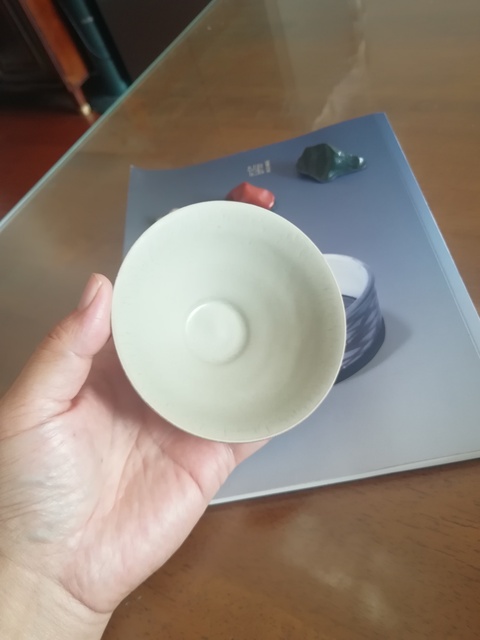 古玩陶瓷北宋天青釉耀州窯茶盞拍賣，當(dāng)前價(jià)格8800元