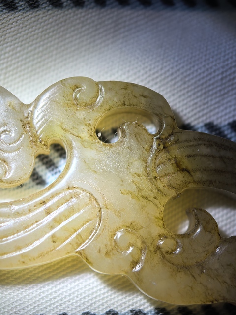 古玩玉器提油仿古“龍紋佩”真品鑒賞圖