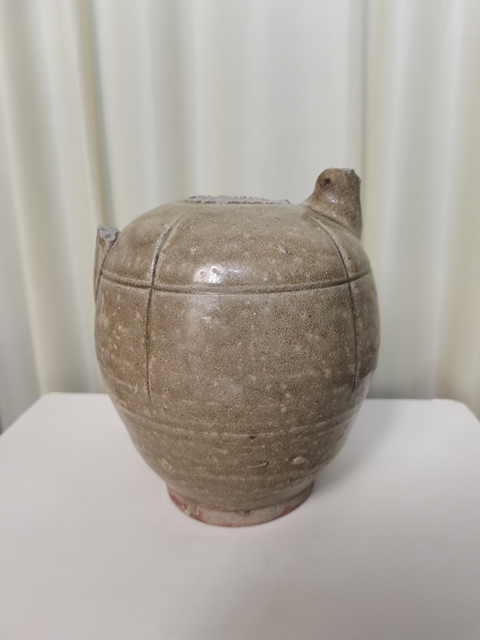 古玩陶瓷岳州窯青釉執壺真品鑒賞圖